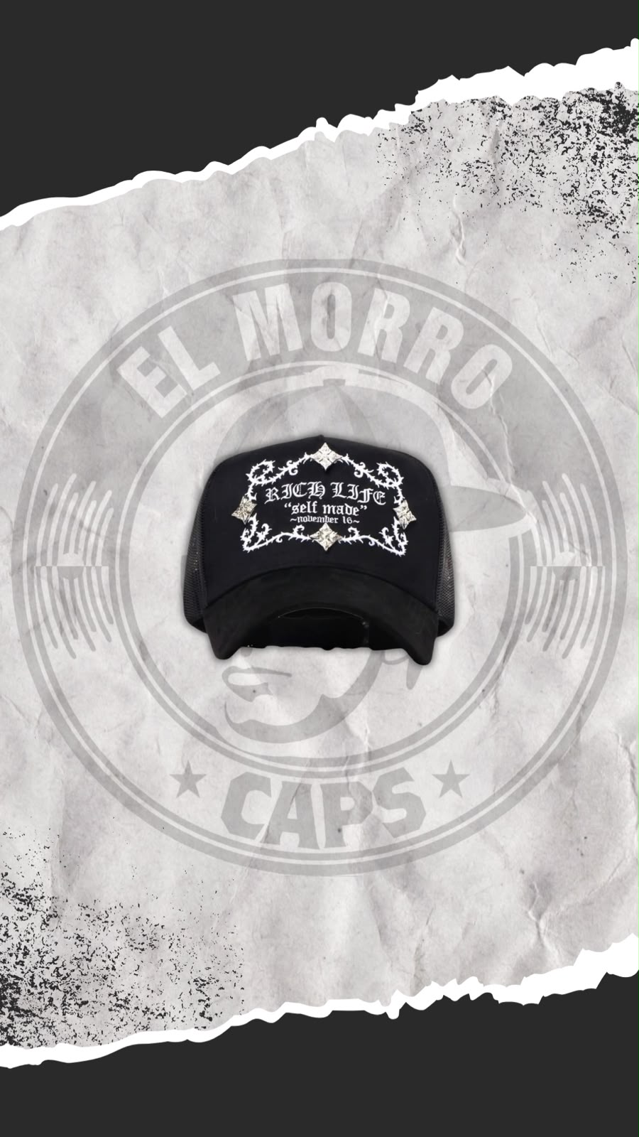 RICH LIFE BLACK - BARBAS HATS